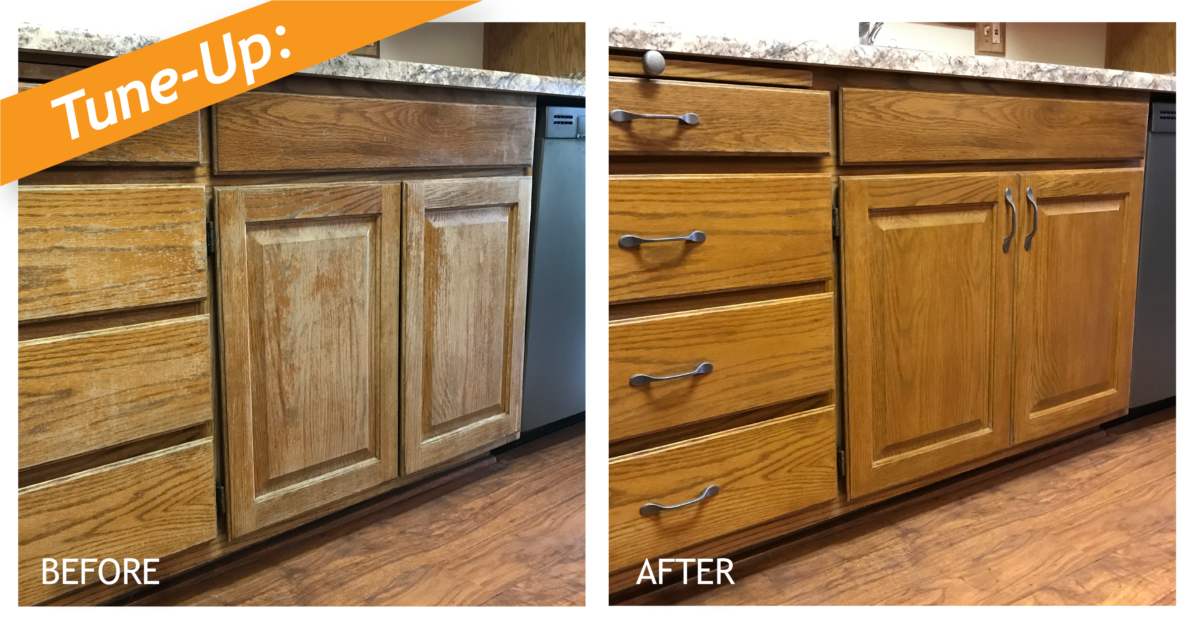 Kitchen Cabinet Refinishing Before & After