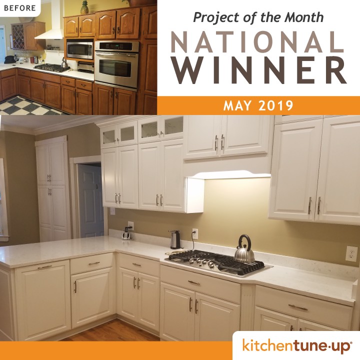project of the month national winner may 2019 Matt Hubbard for new cabinets wood to white