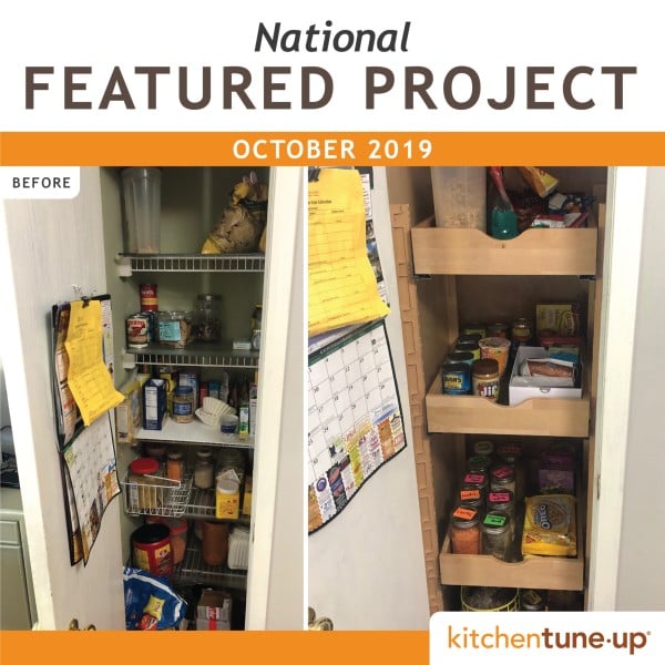 Custom pantry with roll-out trays by Mike Lehmann