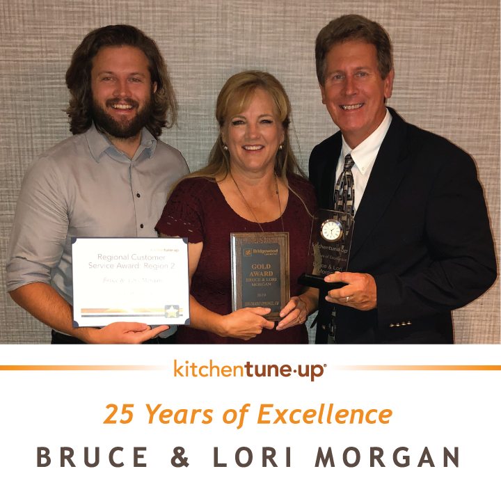 Congratulating Bruce and  Loti Morgan for 25 years of excellence