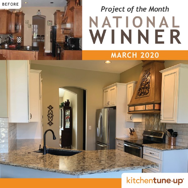 Custom cabinets from wood to white is awarded as top projects of March 2020 by Kitchen tune-up